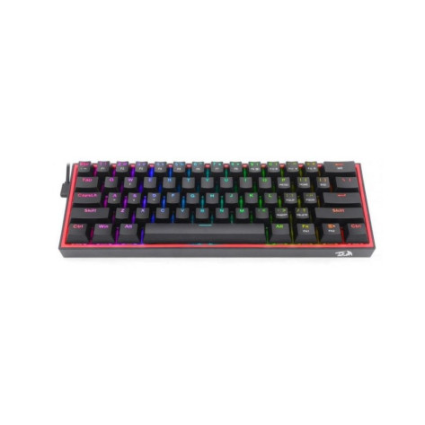 Механична клавиатура Redragon - K617 Fizz, Red Linear, RGB, 60%, черна