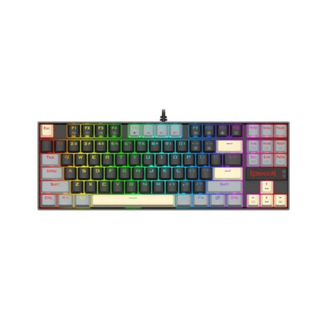 Механична клавиатура Redragon - Kumara K552LGY, Outemu Red, RGB, черна/сива