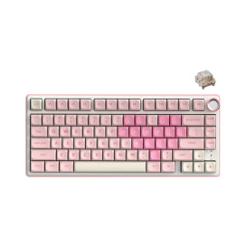 Механична клавиатура Royal Kludge - R75 Pink Melody, Cream Switch, RGB, розова Механична клавиатура Royal Kludge - R75 Pink Melody, Cream Switch, RGB, розова
