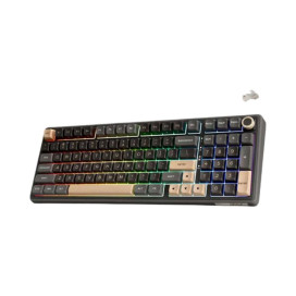  Механична клавиатура Royal Kludge - R98 Pro Phantom, жична, Cream Linear, RGB, черна
