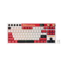 Механична клавиатура Royal Kludge - RK M87 Famicom, безжична, Cream Switch, RGB, Famicom