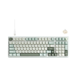 Механична клавиатура Royal Kludge - RK R98 Pro Sky Cyan, Cream Switch, RGB, синя Механична клавиатура Royal Kludge - RK R98 Pro Sky Cyan, Cream Switch, RGB, синя