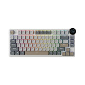 Механична клавиатура Royal Kludge – N80, безжична, Red switch, RGB, Pearly Dawn