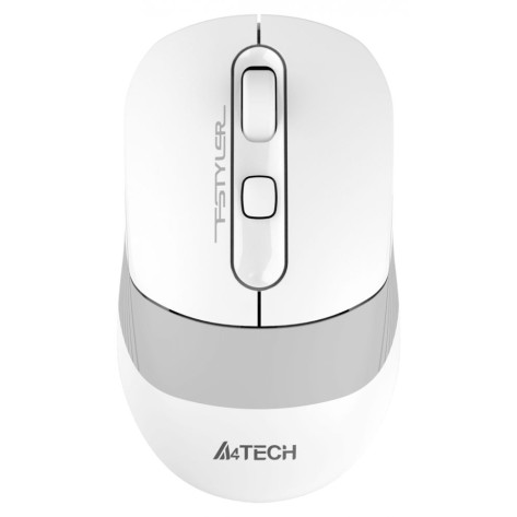Мишка A4Tech - Fstyler FB10CS, оптична, безжична, бяла/сива