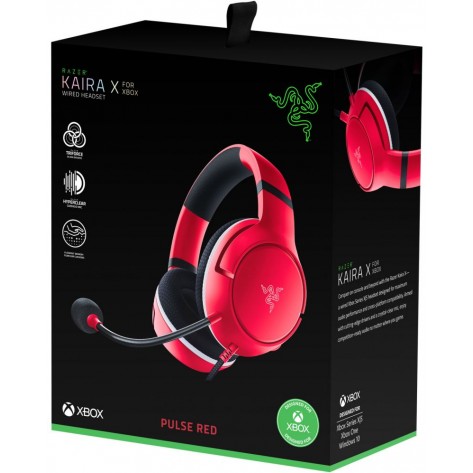 Гейминг слушалки Razer - Kaira X, Xbox, Pulse Red