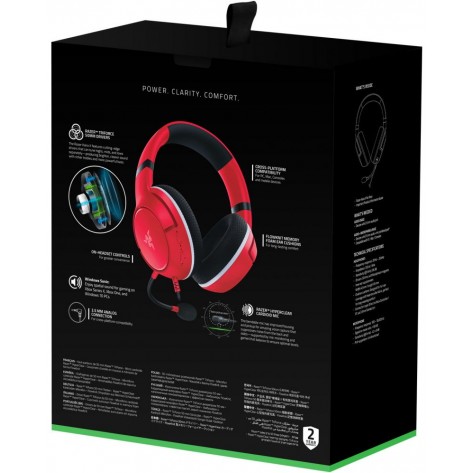 Гейминг слушалки Razer - Kaira X, Xbox, Pulse Red