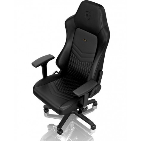 Гейминг стол noblechairs - HERO, естествена кожа, черен