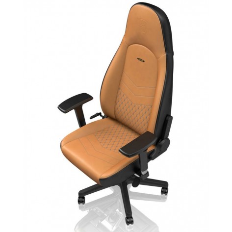 Гейминг стол noblechairs - ICON, естествена кожа, cognac/black