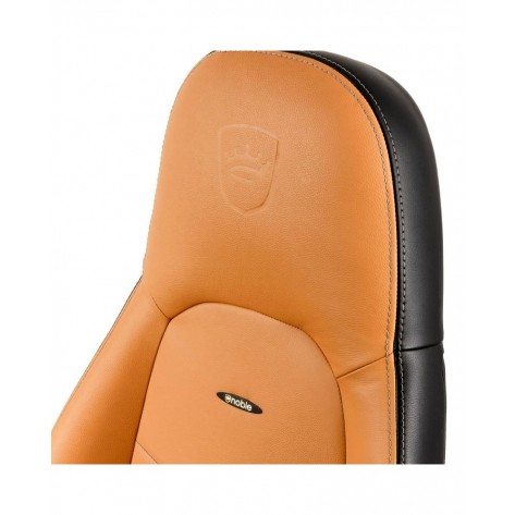 Гейминг стол noblechairs - ICON, естествена кожа, cognac/black