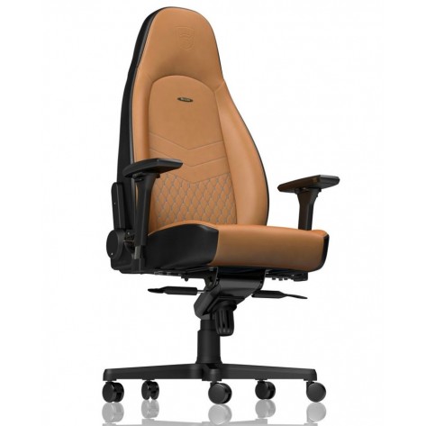 Гейминг стол noblechairs - ICON, естествена кожа, cognac/black