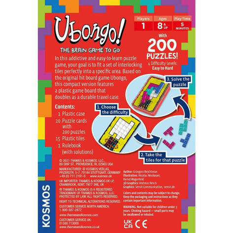 Настолна игра Ubongo Brain Game To Go - семейна