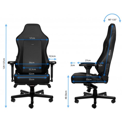 Гейминг стол noblechairs HERO - Black Edition, черен