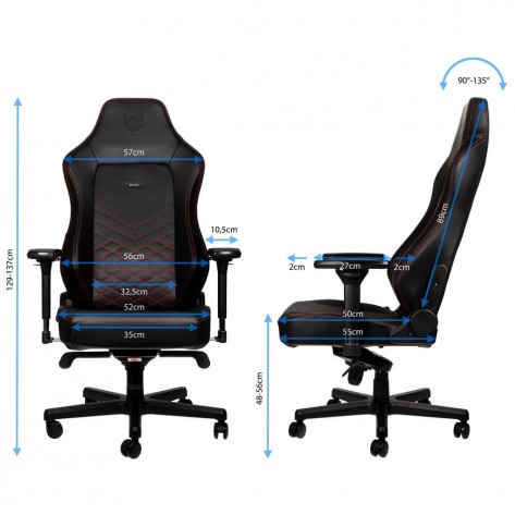 Гейминг стол noblechairs HERO - черен/червен