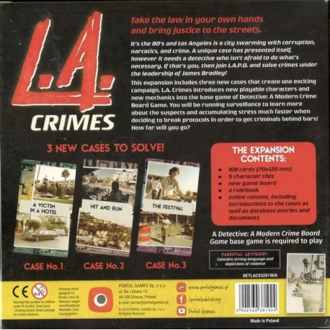 Разширение за настолна игра Detective - L.A. Crimes