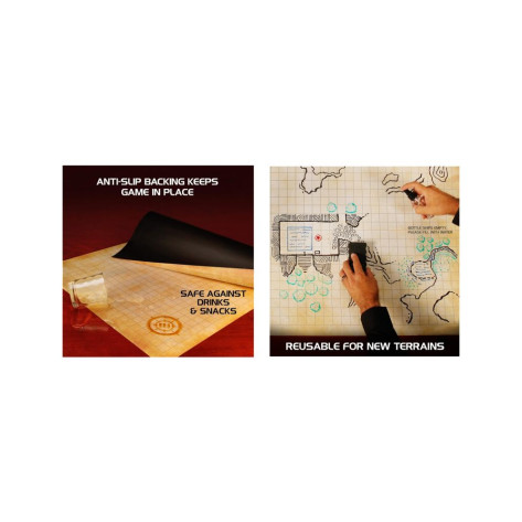Аксесоар за ролеви игри Enhance - Deluxe Grid Mat Campaign Kit (91.5 x 61 cm)