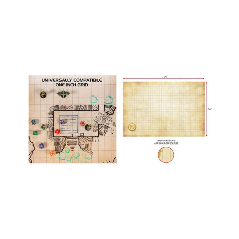 Аксесоар за ролеви игри Enhance - Deluxe Grid Mat Campaign Kit (91.5 x 61 cm)
