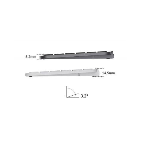 Безжична клавиатура Keychron - B1 Pro Ultra-Slim, безжична, бяла
