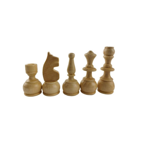 Дървени фигури за шах Oreshak Handmade - Бук и габър, 60 mm
