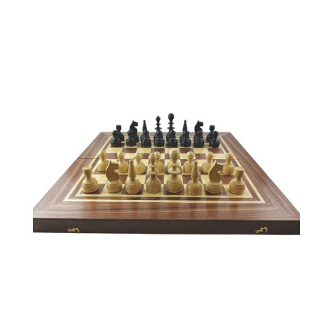 Дървени фигури за шах Oreshak Handmade - Бук и габър, 90 mm