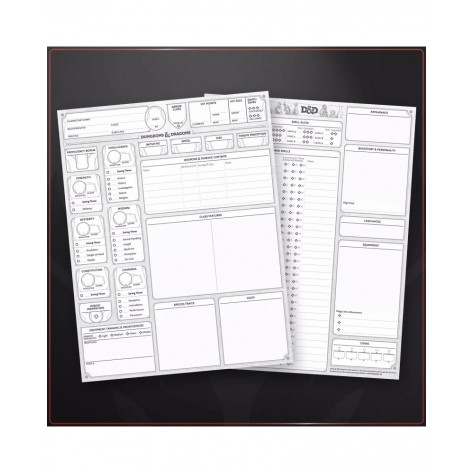 Допълнение за ролева игра Dungeons & Dragons - Character Sheets 2024