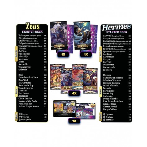 Elestrals TCG: Firestorm Hermes vs. Zeus Double Starter Deck Bundle