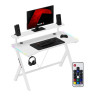 Гейминг бюро Huzaro – Hero 1.9 RGB, 120 x 60 cm, бяло