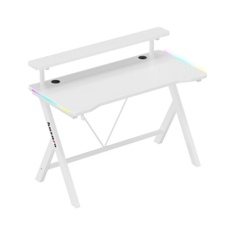 Гейминг бюро Huzaro – Hero 1.9 RGB, 120 x 60 cm, бяло