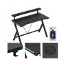 Гейминг бюро Huzaro – Hero 1.9 RGB, 120 x 60 cm, черен