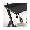 Гейминг бюро Huzaro – Hero 1.9 RGB, 120 x 60 cm, черен