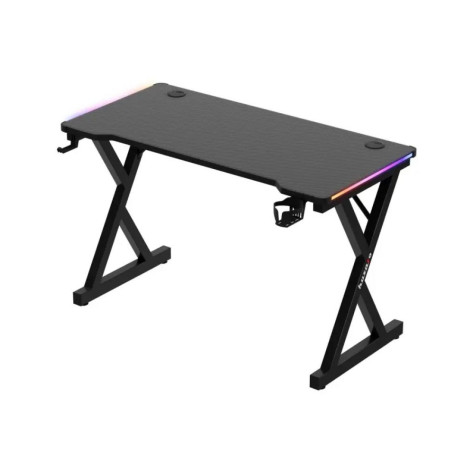 Гейминг бюро Huzaro – Hero 2.3 RGB, 120 x 60 cm, черен