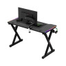 Гейминг бюро Huzaro – Hero 2.3 RGB, 120 x 60 cm, черен