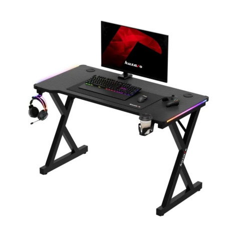 Гейминг бюро Huzaro – Hero 2.3 RGB, 120 x 60 cm, черен
