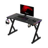 Гейминг бюро Huzaro – Hero 2.3 RGB, 120 x 60 cm, черен