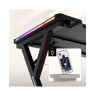 Гейминг бюро Huzaro – Hero 2.3 RGB, 120 x 60 cm, черен
