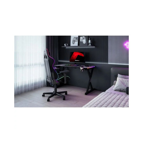 Гейминг бюро Huzaro – Hero 2.3 RGB, 120 x 60 cm, черен
