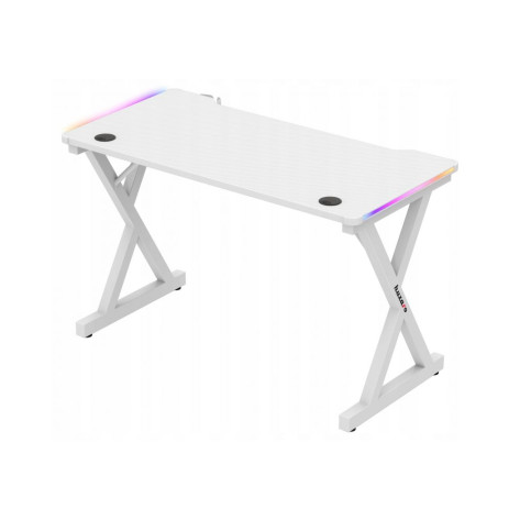 Гейминг бюро Huzaro – Hero 2.3 RGB, 120 x 60 cm, бял