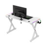 Гейминг бюро Huzaro – Hero 2.3 RGB, 120 x 60 cm, бял