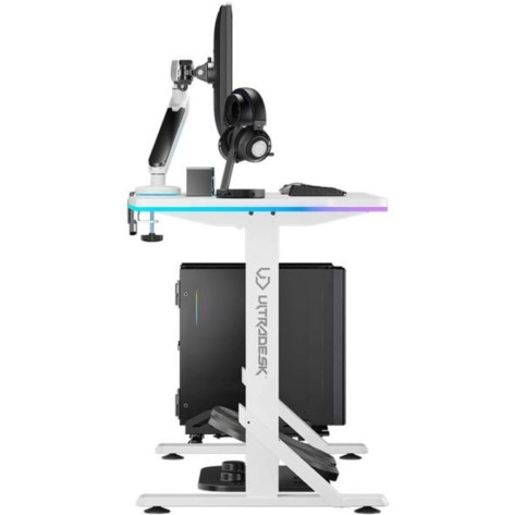 Гейминг бюро Ultradesk – Iron, 132,5 x 60,5 cm, бяло