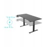 Гейминг бюро Ultradesk - Level V2 Blank, 72-117 cm, черно