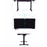 Гейминг бюро Ultradesk - Level V2 Blank, 72-117 cm, черно