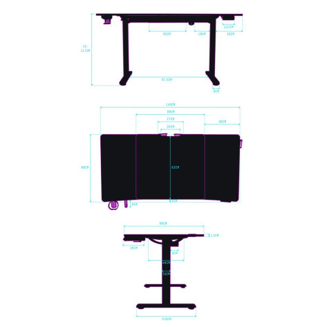 Гейминг бюро Ultradesk - Level V2, черно