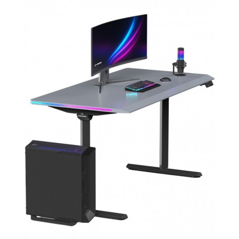 Гейминг бюро Ultradesk - Quest Black, сиво