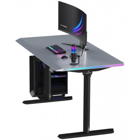 Гейминг бюро Ultradesk - Quest Black, сиво