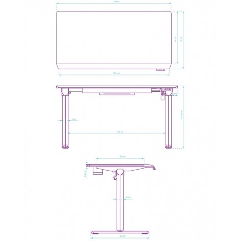 Гейминг бюро Ultradesk - Quest Black, сиво
