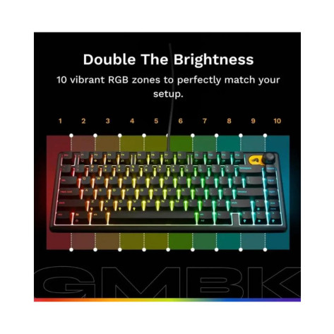 Гейминг клавиатура Glorious - GMBK, 75%, RGB, IP57, черна