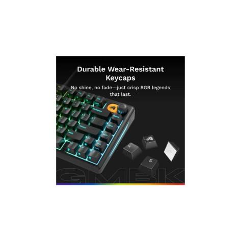 Гейминг клавиатура Glorious - GMBK, 75%, RGB, IP57, черна
