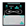 Гейминг клавиатура Logitech - G512 X 75, Tactile, RGB, бяла