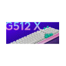 Гейминг клавиатура Logitech - G512 X 75, Tactile, RGB, бяла