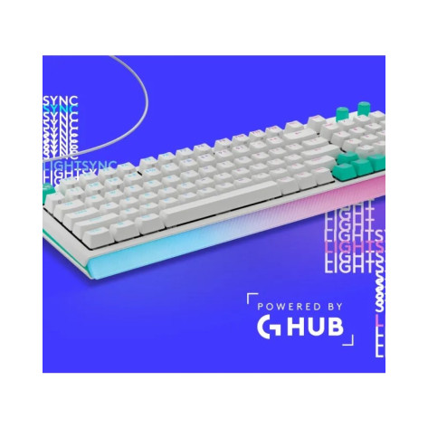 Гейминг клавиатура Logitech - G512 X 75, Tactile, RGB, бяла