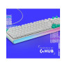 Гейминг клавиатура Logitech - G512 X 75, Tactile, RGB, бяла
